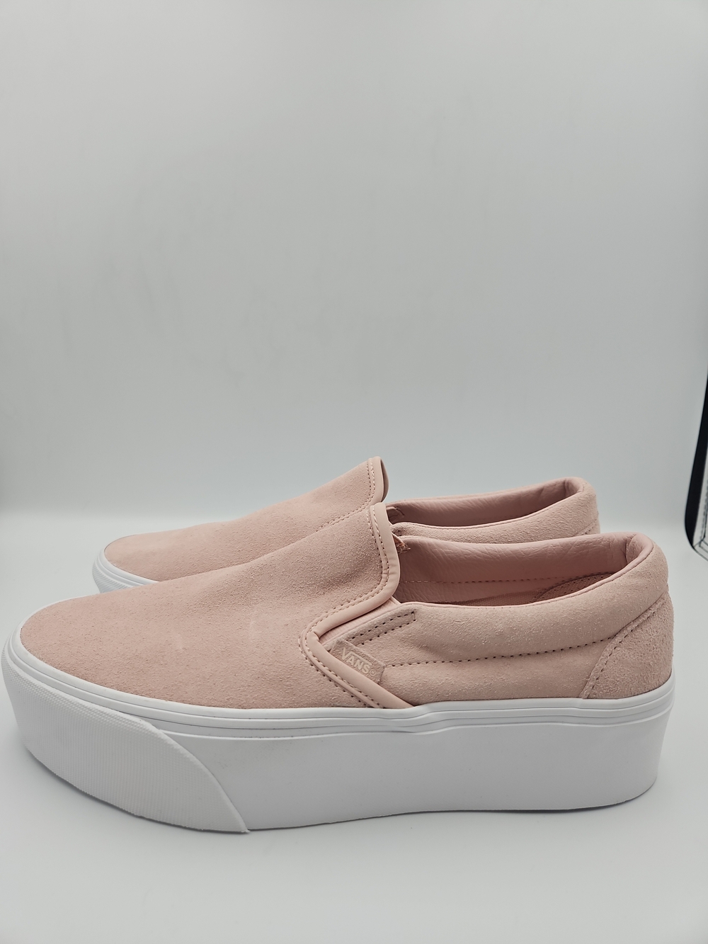 Vans Slip-On Platform Sneakers in Blush Pink